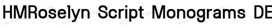 HMRoselyn Script Monograms DEMO字体转换